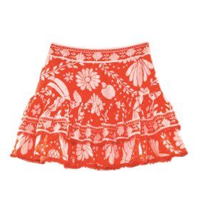 NWT Farm Rio Orange Neon Jungle Mini Skirt $135